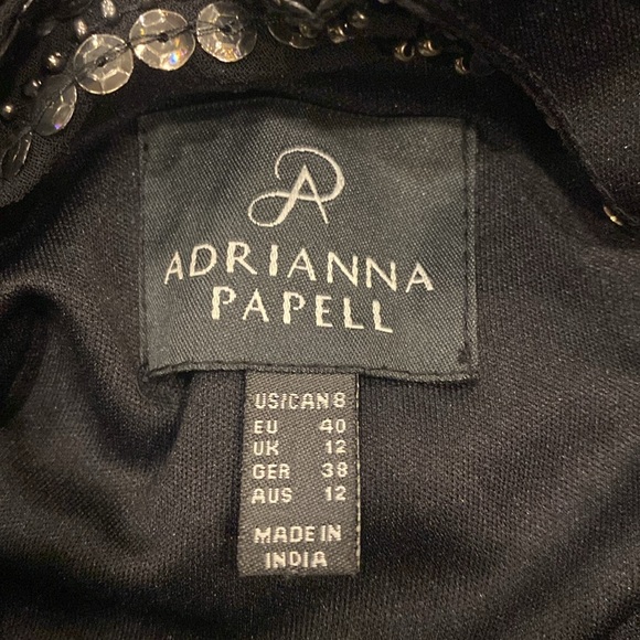 Adrianna Papell Halter Beaded Bodice Gown Size 8 - Picture 8 of 8